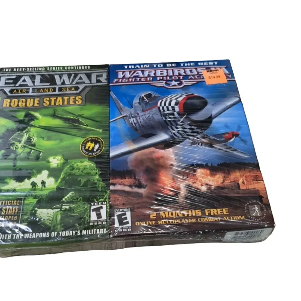 New sealed 3 pack PC CD-ROM Disc games vintage software 2002 Risk II Real Wars